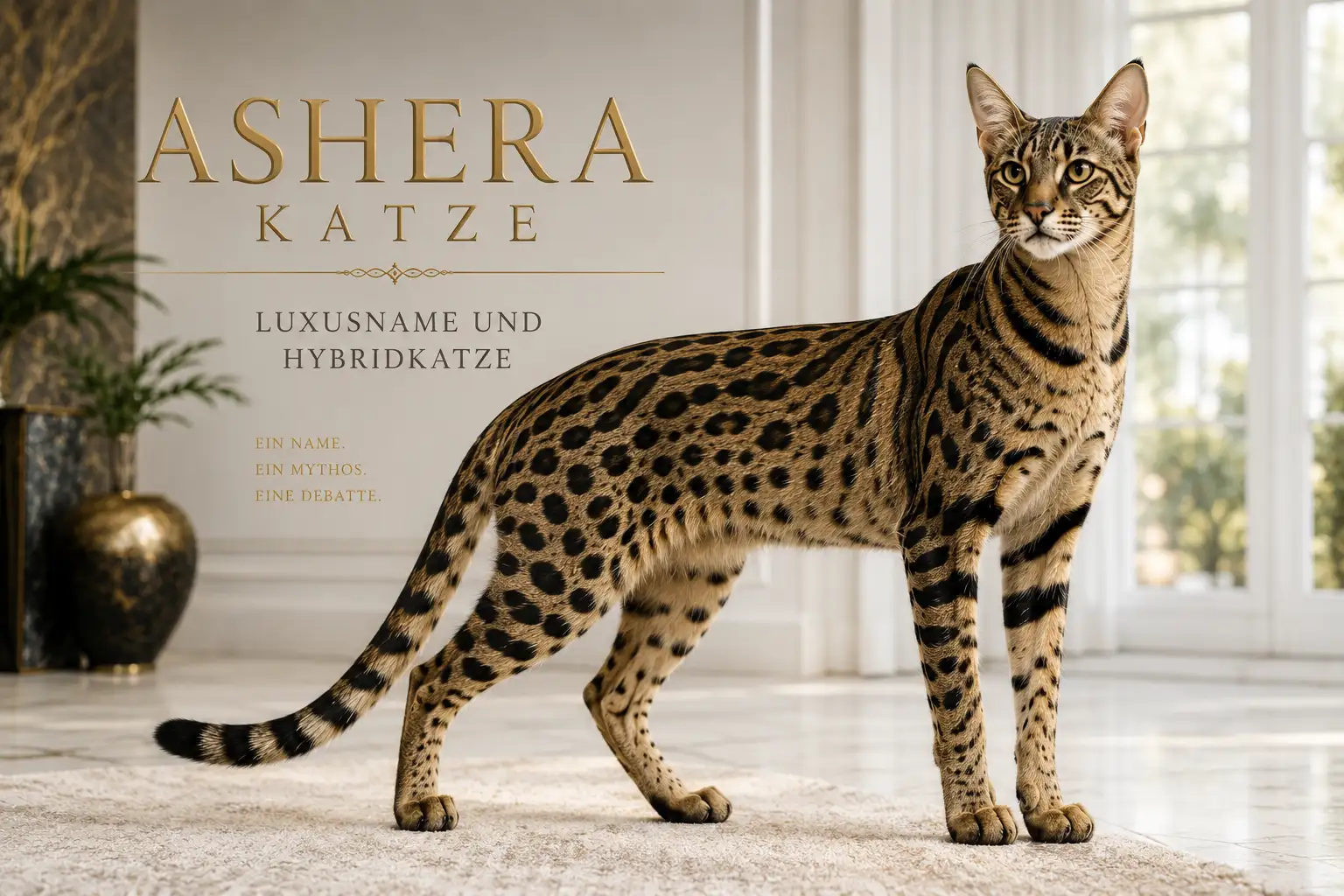 Ashera Katze als umstrittener Luxusname für eine Hybridkatze