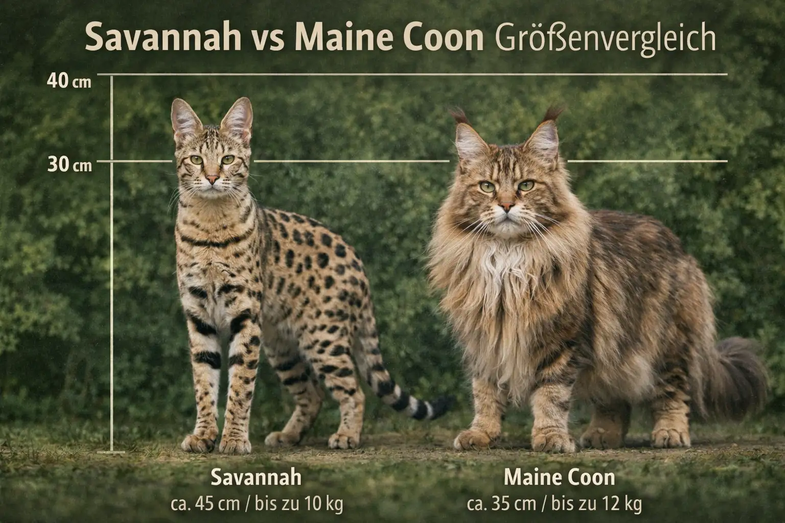 Größte Katze der Welt: Hauskatzen & Savannah im Vergleich
