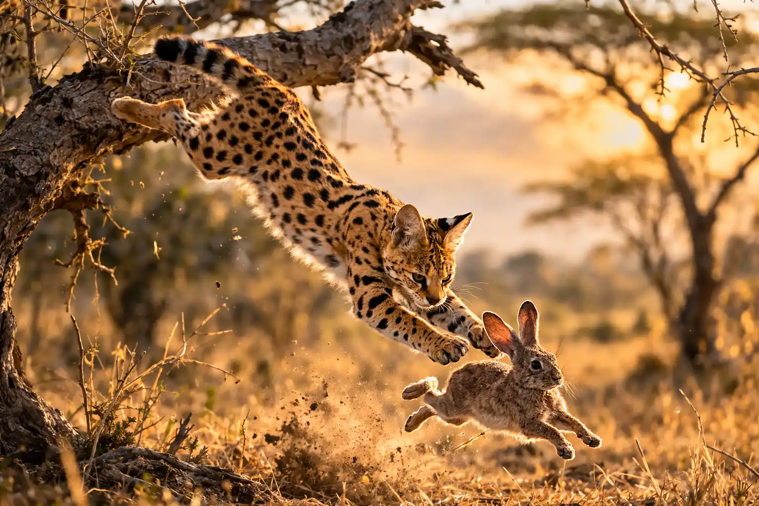 serval jagd prinzip präzision statt geschwindigkeit