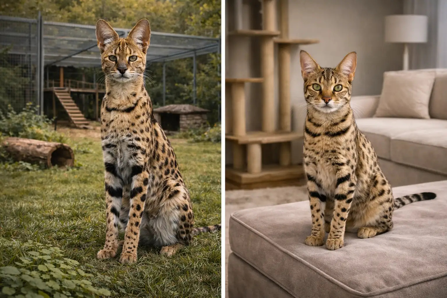 serval und savannah katze optik ähnlich verwechselung